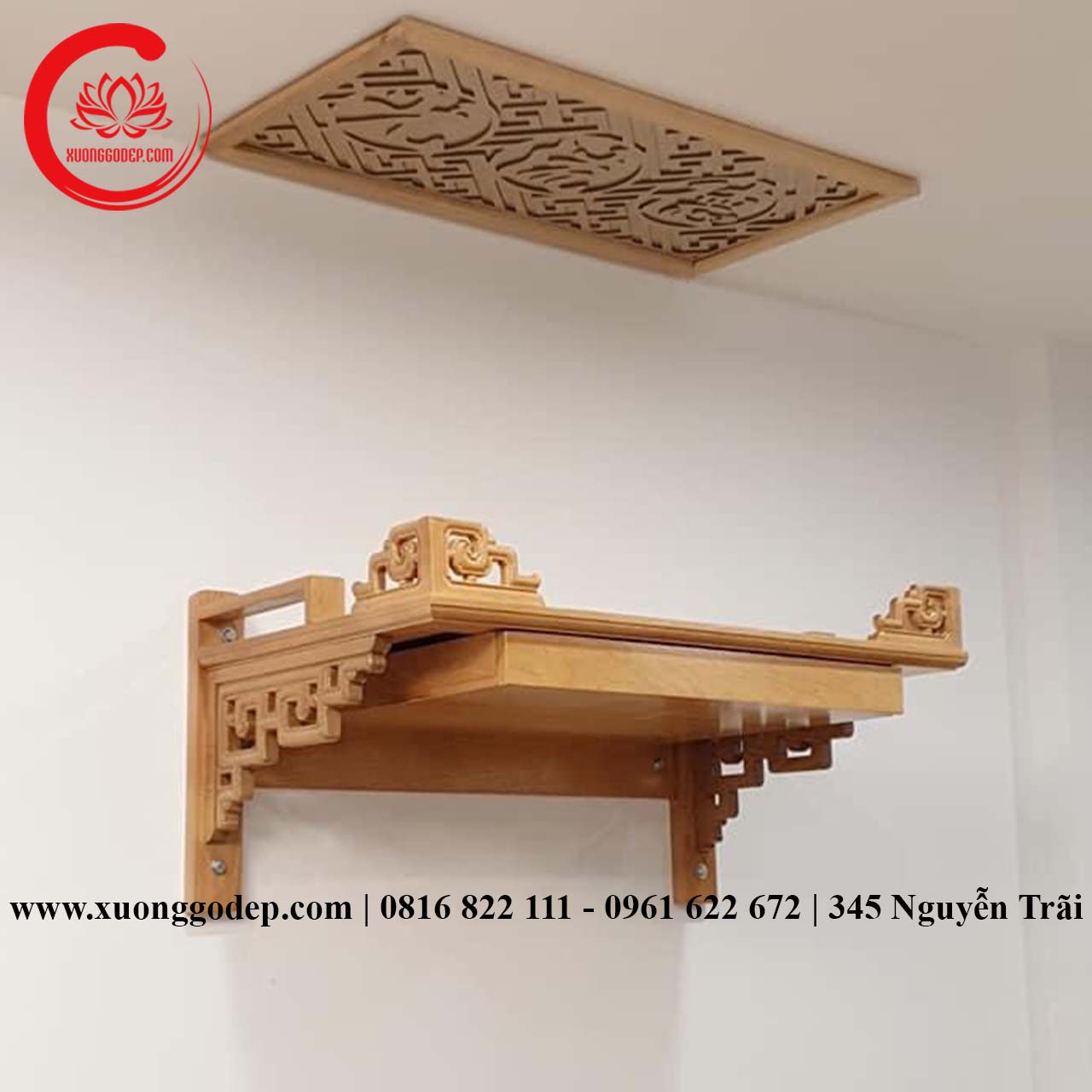 Ban treo tường đục hiện đại có ngăn kéo